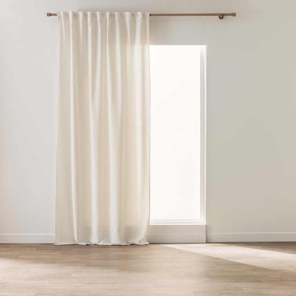 Rideau à Passants Cachés Effet Lin Tissé 100 % Polyester – CODY  – Certifié Oeko-TEX