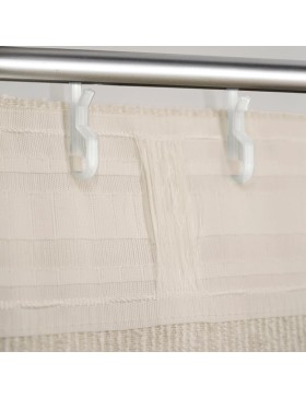 Cortina com ilhós ocultos, efeito linho, tecido, 100% poliéster – CODY – Certificação Oeko-TEX