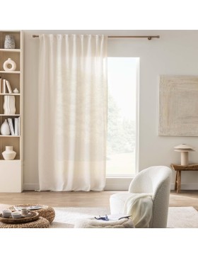 Rideau à Passants Cachés Effet Lin Tissé 100 % Polyester – CODY  – Certifié Oeko-TEX
