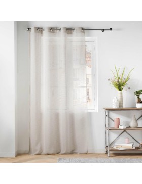 Cortina de voile com ilhós, tecido voile, 100% poliéster – CARLIN – Certificação Oeko-TEX