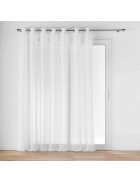 Cortina de voile com ilhós, tecido voile, 100% poliéster – CARLIN – Certificação Oeko-TEX