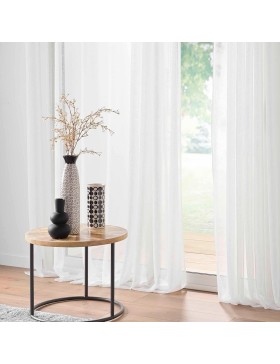 Cortina de voile com ilhós, tecido voile, 100% poliéster – CARLIN – Certificação Oeko-TEX