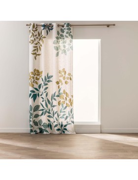 Rideau à Œillets Effet Lin 92 % Polyester – Ilona – Style Naturel – Certifié Oeko-TEX