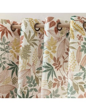 Rideau à Œillets Effet Lin 98% Polyester – Hailey – Broderie – Certifié Oeko-TEX