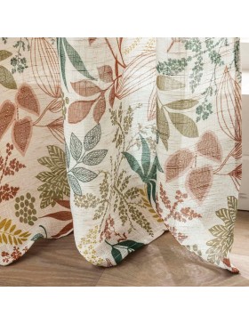 Rideau à Œillets Effet Lin 98% Polyester – Hailey – Broderie – Certifié Oeko-TEX