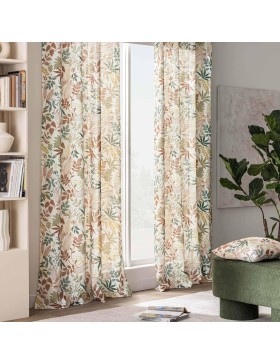 Capa de almofada removível estampada 45x45 cm, poliéster e linho – Fecho com zíper – Hailey – Certificação Oeko-TEX