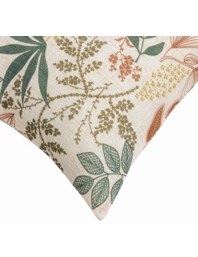 Coussin Déhoussable Imprimé 45x45 cm Polyester & Lin – Fermeture Zippée – Hailey – Certifié Oeko-TEX