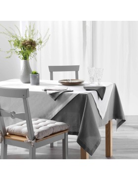 Toalha de mesa retangular 140 x 240 cm 100% algodão liso – CHARLINE – Maciez por dentro – Certificação Oeko-TEX