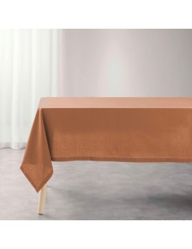 Tovaglia rettangolare 140 x 240 cm 100% cotone tinta unita – CHARLINE – Morbidezza interna – Certificata Oeko-TEX