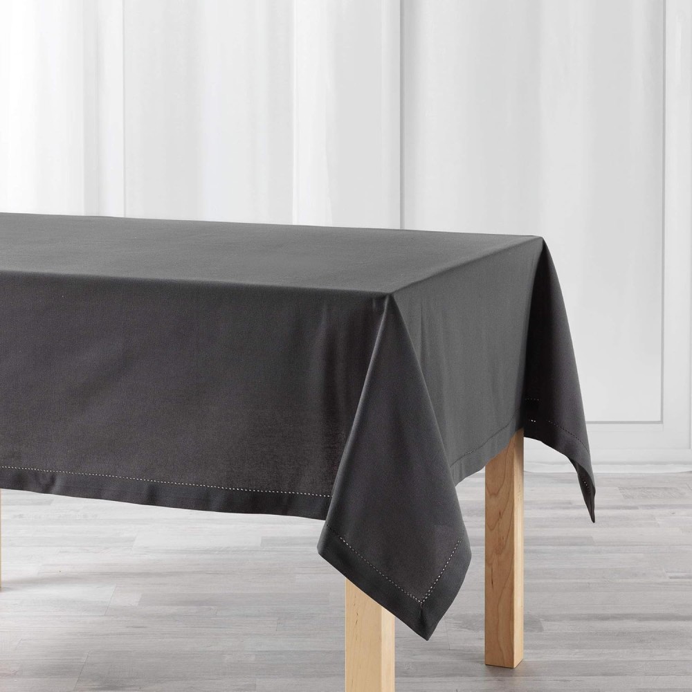 Rechthoekig tafelkleed 140 x 240 cm 100% effen katoen – CHARLINE – Zacht aan de binnenkant – Oeko-TEX gecertificeerd
