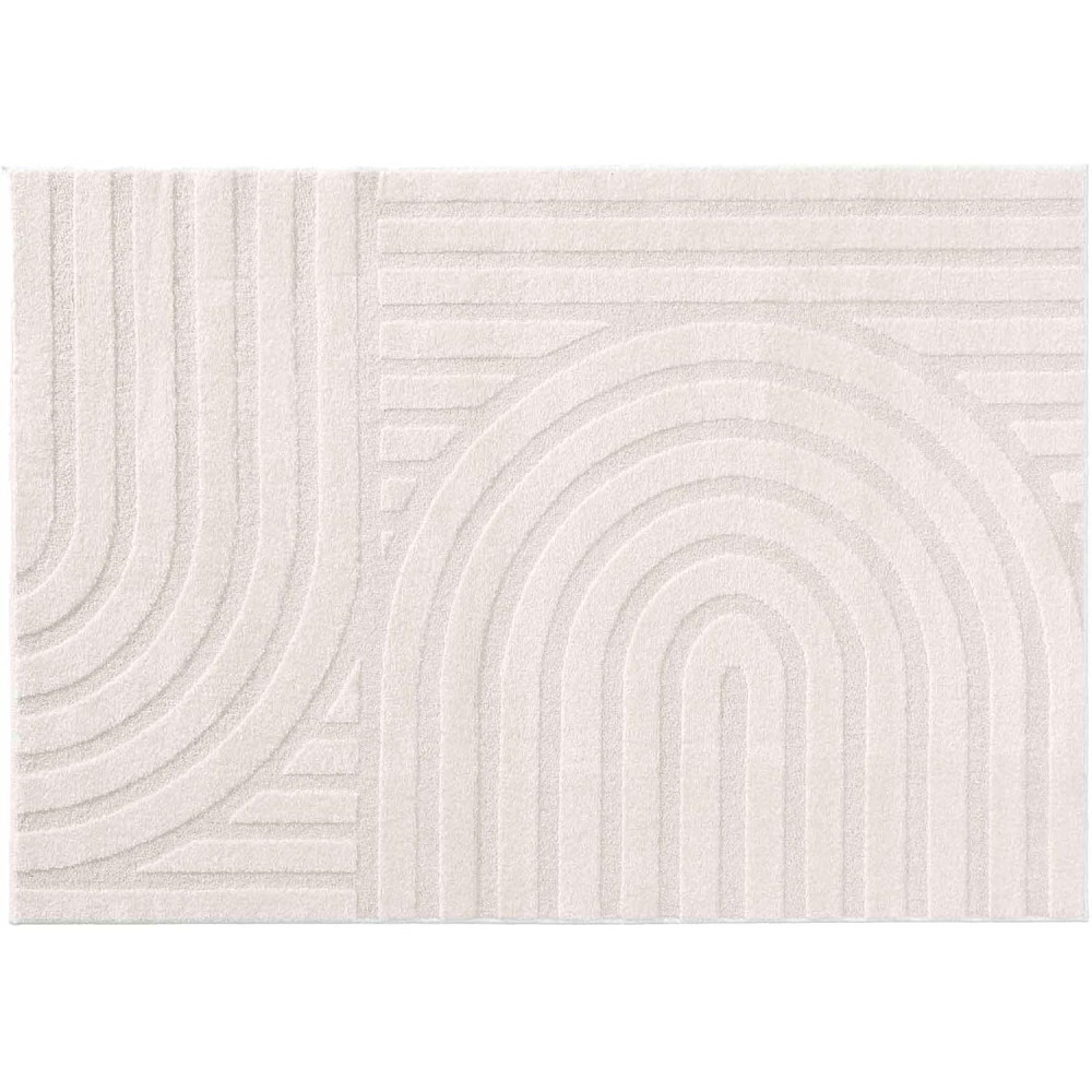 Tapis de Salon Rectangulaire Uni – Tapis Doux à Motif en Relief – Maximus – Douceur D'intérieur – Certifié Oeko-TEX