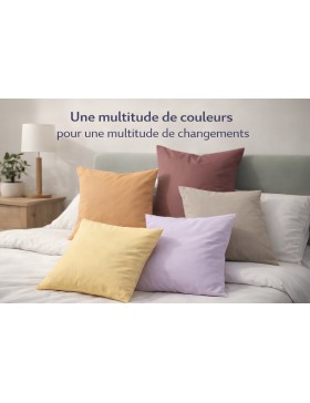 Set van 100% katoenen kussenslopen, 57 draden per inch - willekeurige kleuren
