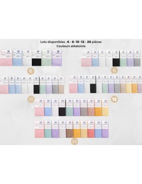 Set van 100% katoenen kussenslopen, 57 draden per inch - willekeurige kleuren