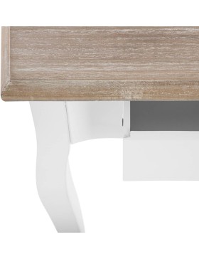 Atmosphera - Table de Chevet Chrysa - L 47 x H 66 cm, 1 Tiroir, Pieds Galbés