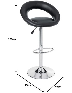 Atmosphera - Conjunto de 2 banquetas de bar Sasha pretas