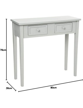 Atmosphera - Mesa de consola Charme - L 80 x A 76 cm, 2 gavetas, estilo romântico