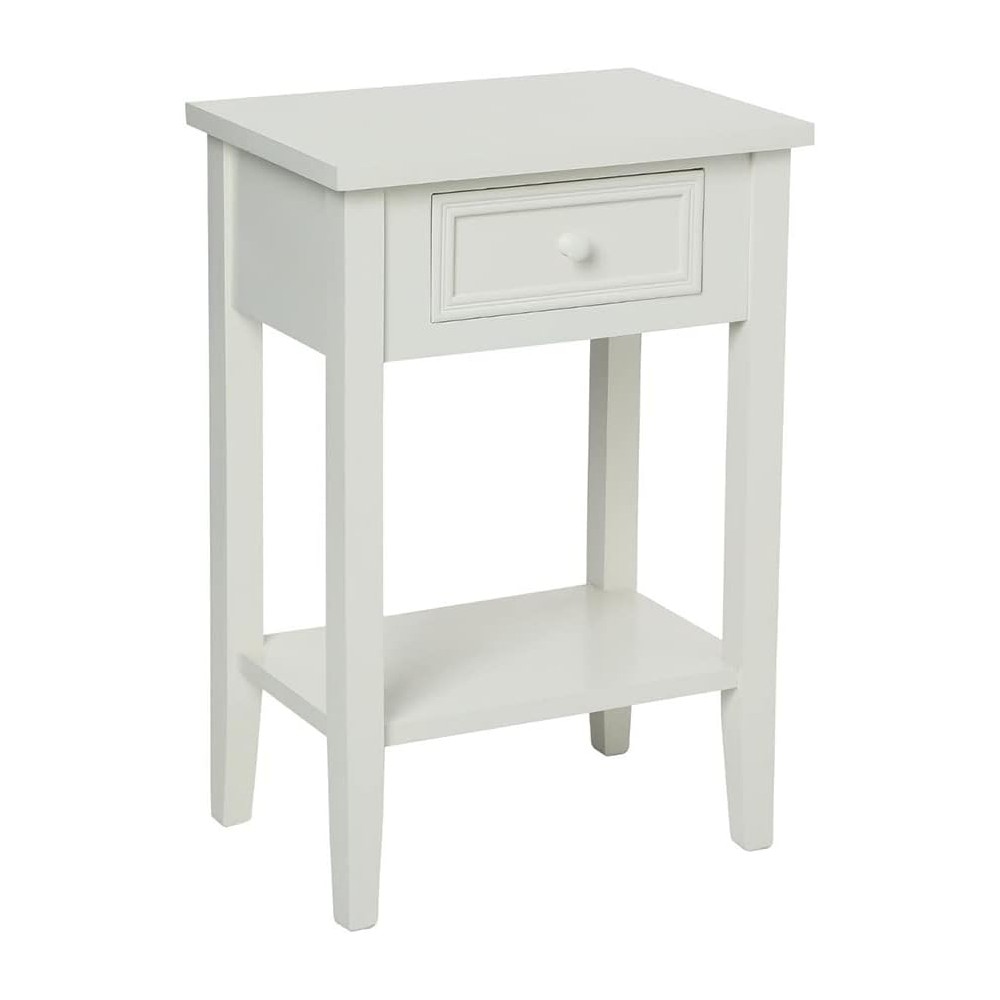 ATMOSPHERA - Table de Chevet - L 45 x P 30 x H 67 cm, 1 Tiroir - Charme