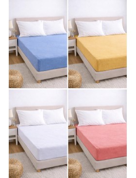 copy of 100% katoenen hoeslakenset met 57 draden - willekeurige kleuren