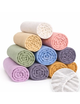 copy of Set di lenzuola con angoli in 100% cotone a 57 fili - Colori casuali