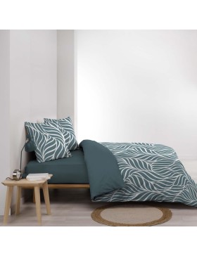 Parure de Lit 3 Pièces 100% Coton – Housse de Couette et 2 Taies d’Oreiller – Fermeture Pressions Discrètes – Oeko-TEX