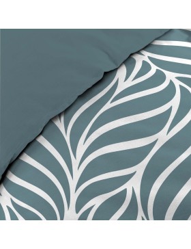 Parure de Lit 3 Pièces 100% Coton – Housse de Couette et 2 Taies d’Oreiller – Fermeture Pressions Discrètes – Oeko-TEX