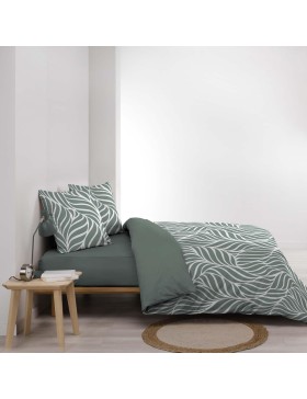 Parure de Lit 3 Pièces 100% Coton – Housse de Couette et 2 Taies d’Oreiller – Fermeture Pressions Discrètes – Oeko-TEX