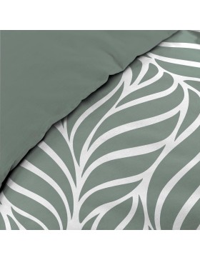 Parure de Lit 3 Pièces 100% Coton – Housse de Couette et 2 Taies d’Oreiller – Fermeture Pressions Discrètes – Oeko-TEX