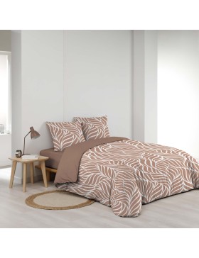 Parure de Lit 3 Pièces 100% Coton – Housse de Couette et 2 Taies d’Oreiller – Fermeture Pressions Discrètes – Oeko-TEX