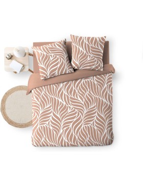 Parure de Lit 3 Pièces 100% Coton – Housse de Couette et 2 Taies d’Oreiller – Fermeture Pressions Discrètes – Oeko-TEX