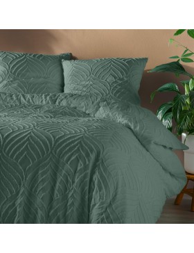 Conjunto de cama Heltie de 3 peças - Microfibra tufada macia e respirável, com certificação Oeko-Tex.