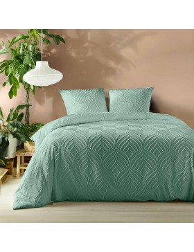 Conjunto de cama Heltie de 3 peças - Microfibra tufada macia e respirável, com certificação Oeko-Tex.