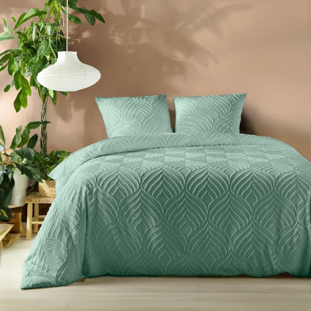 Juego de cama de 3 piezas Heltie: microfibra capitoné suave y transpirable, con certificación Oeko-Tex