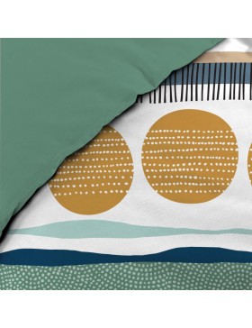 Conjunto de cama 100% algodão – capa de edredom e fronha – fecho discreto com botões de pressão – ASIANA – Certificado Oeko-TEX