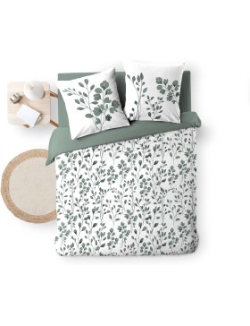 Conjunto de cama 100% algodão – capa de edredom e fronha – fecho discreto com botões de pressão – Maiwen – Certificado Oeko-TEX