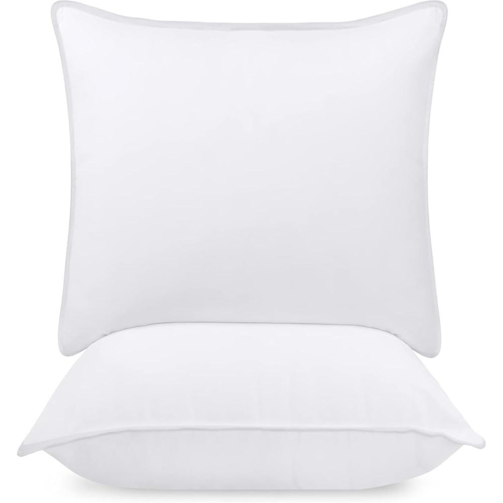 Promo Linge Oreiller Moelleux Premium – Enveloppe Microfibre Douce et Garnissage 100% Fibres Creuses Polyester –  65x65cm