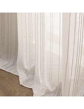 Voilage à Œillets Voile Tissé – Rideau Léger Semi-Transparent en Polyester