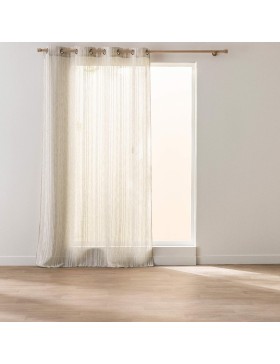 Voilage à Œillets Voile Tissé – Rideau Léger Semi-Transparent en Polyester