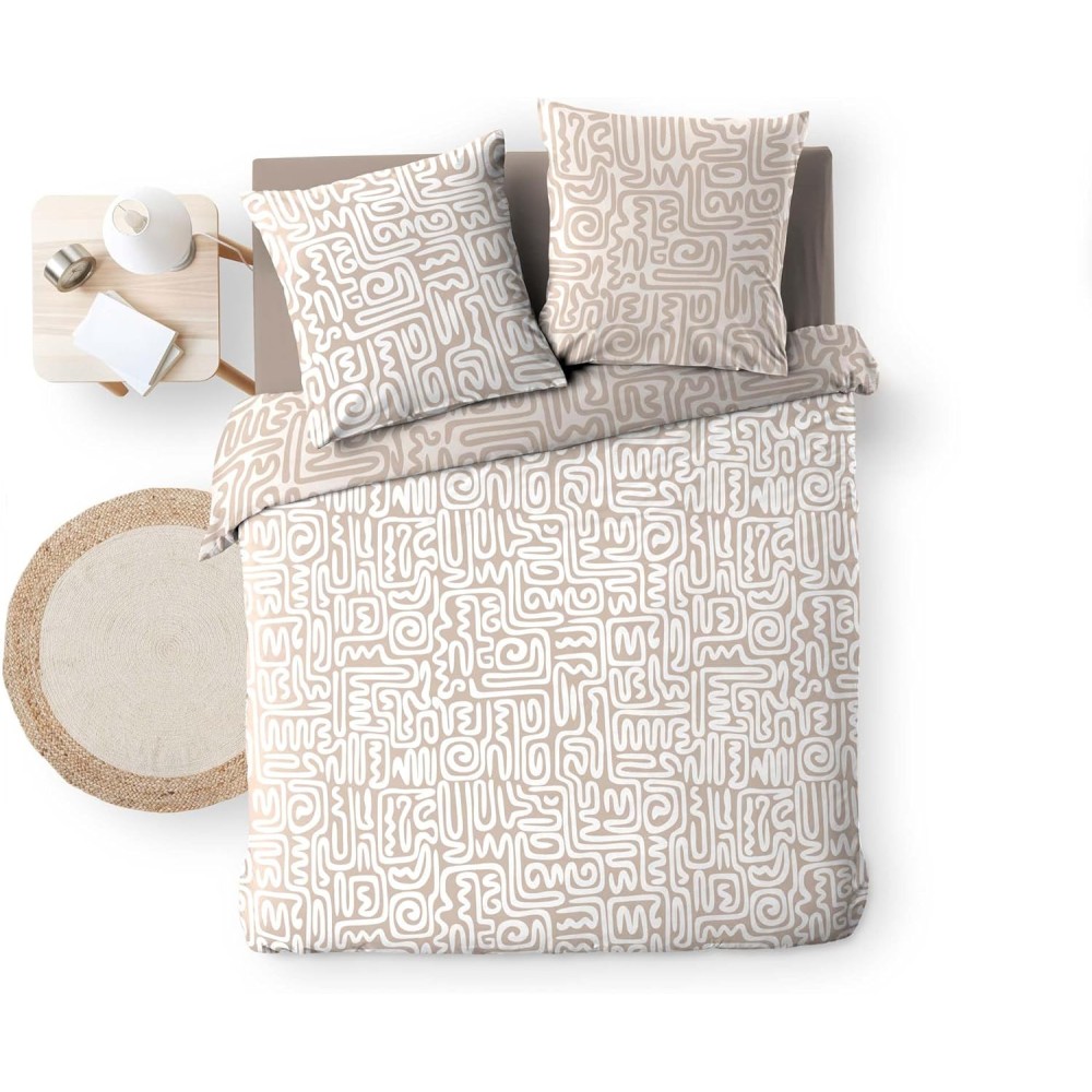 copy of Parure de Lit 100% Coton – Housse de Couette et Taie d’Oreiller – Fermeture Pressions Discrètes – Certifiée Oeko-TEX