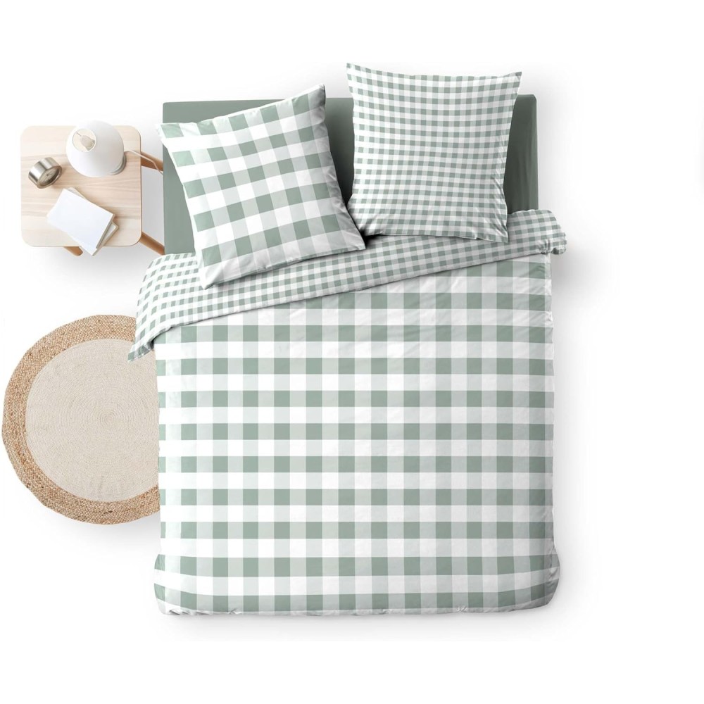 copy of Parure de Lit 100% Coton – Housse de Couette et Taie d’Oreiller – Fermeture Pressions Discrètes – Certifiée Oeko-TEX