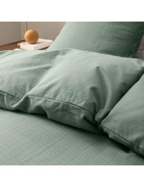 Conjunto de cama 100% algodão – capa de edredom e fronha – fecho discreto com botões de pressão – CLARA – Certificado Oeko-TEX