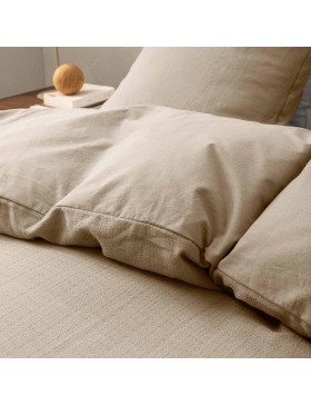 Conjunto de cama 100% algodão – capa de edredom e fronha – fecho discreto com botões de pressão – CLARA – Certificado Oeko-TEX