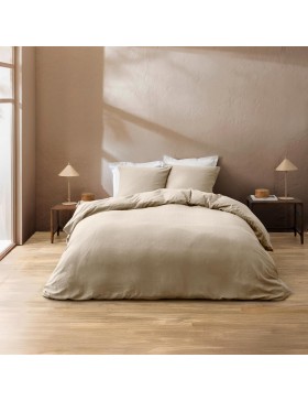 Conjunto de cama 100% algodão – capa de edredom e fronha – fecho discreto com botões de pressão – CLARA – Certificado Oeko-TEX