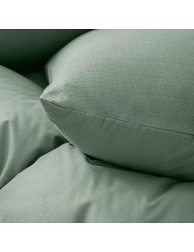 Conjunto de cama 100% algodão – capa de edredom e fronha – fecho discreto com botões de pressão – CLARA – Certificado Oeko-TEX