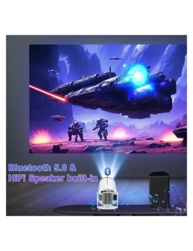 Projetor de vídeo LCD Smart 1000 – Compatível com Full HD e 4K – Wi-Fi 6 e Bluetooth 5.4, HDMI e USB