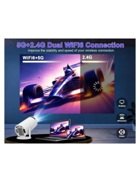 Projetor de vídeo LCD Smart 1000 – Compatível com Full HD e 4K – Wi-Fi 6 e Bluetooth 5.4, HDMI e USB