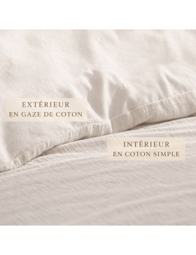 Completo letto in garza di cotone 240x260cm