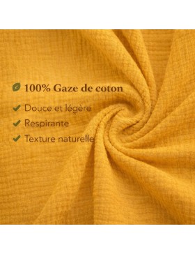 Completo letto in garza di cotone 240x260cm