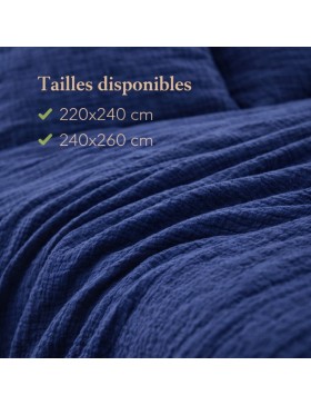 Jogo de roupa de cama em gaze de algodão 240x260cm