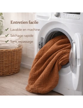 Completo letto in garza di cotone 240x260cm