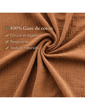 Juego de cama de gasa de algodón 240x260cm